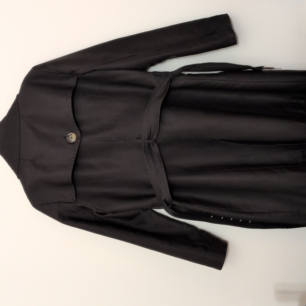 Kenneth Cole NY Vintage Black Double Breasted Trench Coat Size XL - Picture 3 of 7